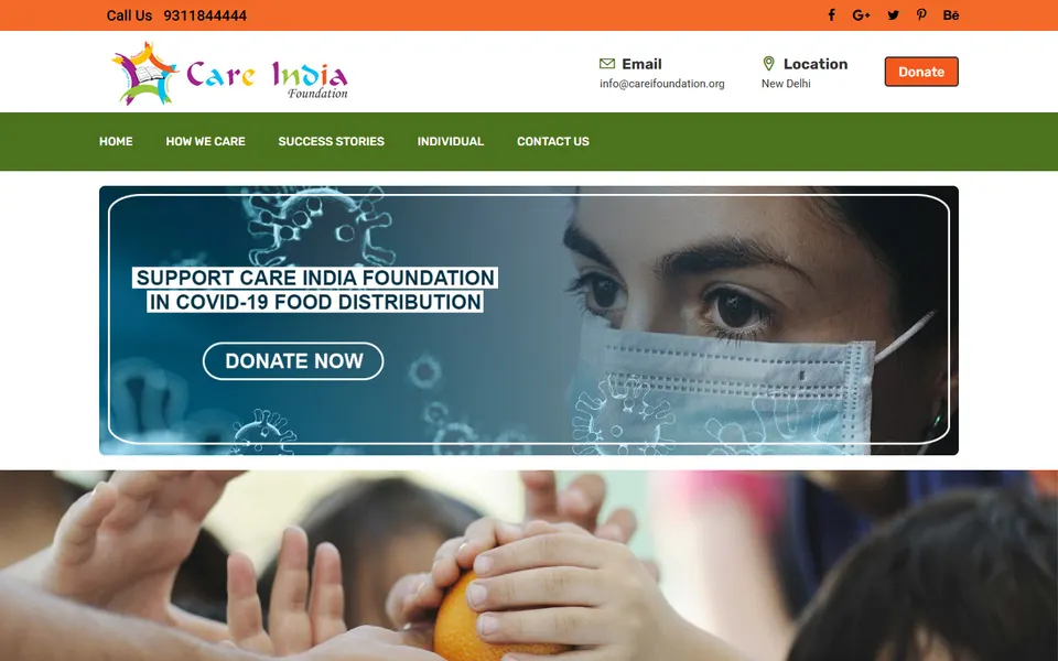 Carei Foundation website homepage screenshot