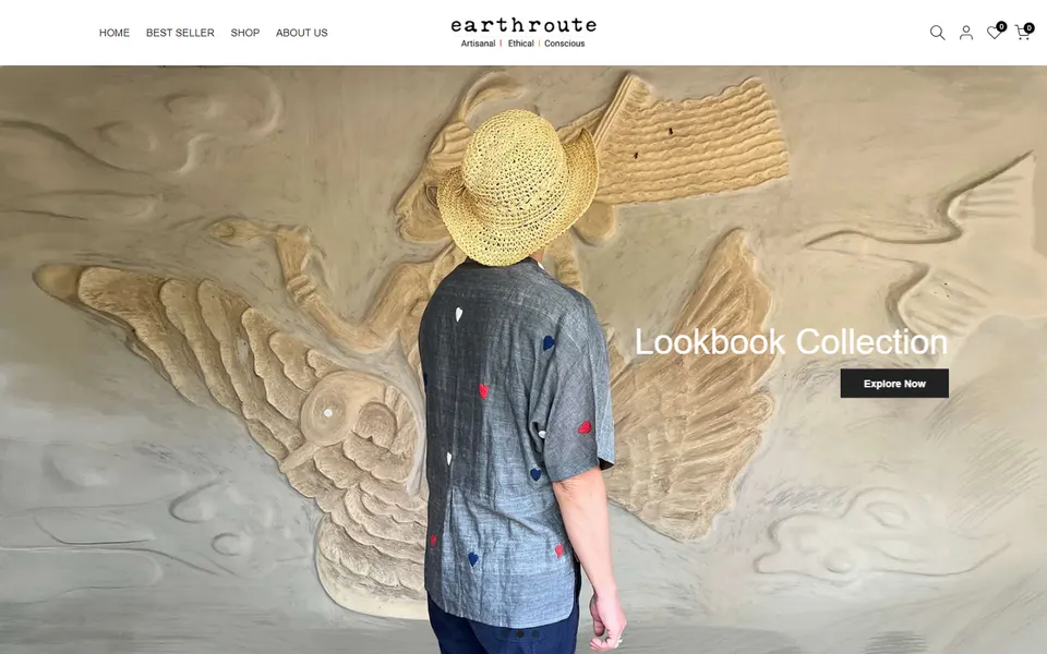 Earth Route website homepage screenshot