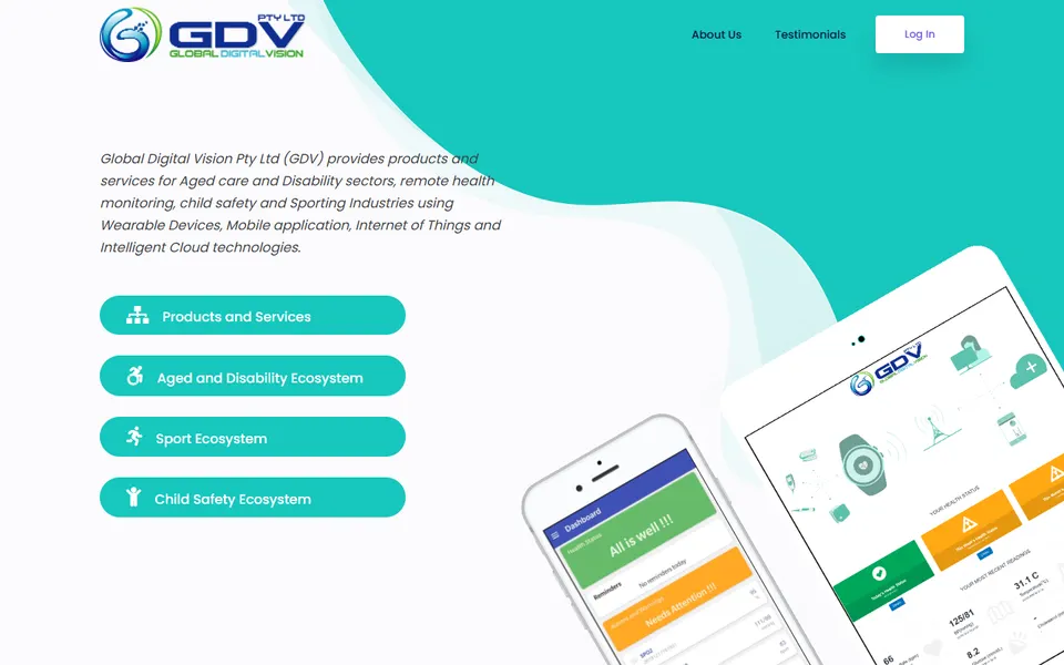 GDV website homepage screenshot
