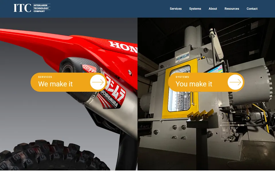 Interlaken website homepage screenshot