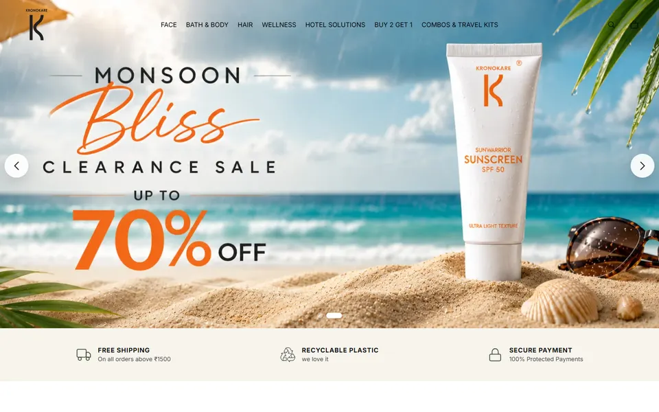 Kronokare website homepage screenshot