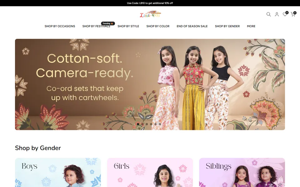 Little Bansi website homepage screenshot