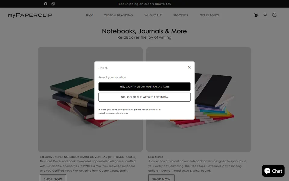 My Paperclip Australia website homepage screenshot