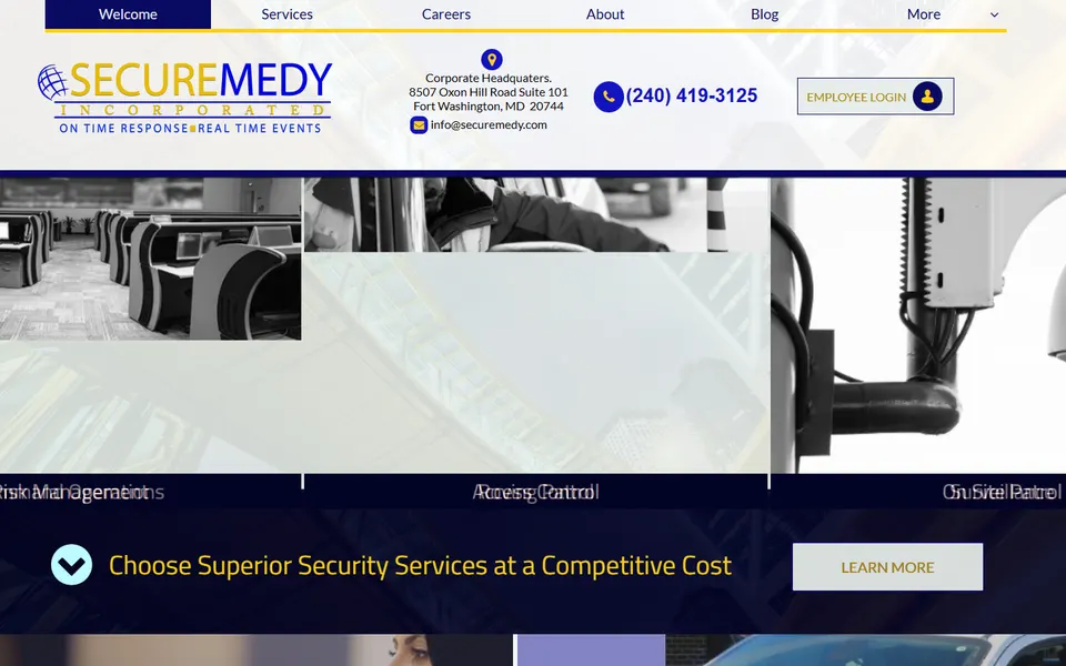 SecureMedy website homepage screenshot