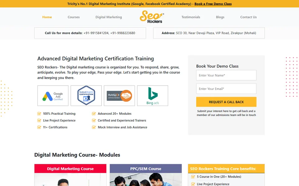 SEO Rockers website homepage screenshot