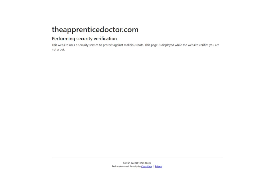 The Apprentice Doctor website homepage screenshot