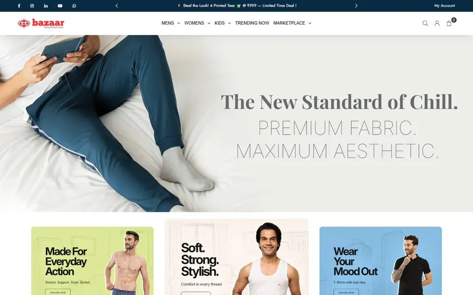 TT Bazaar website homepage screenshot